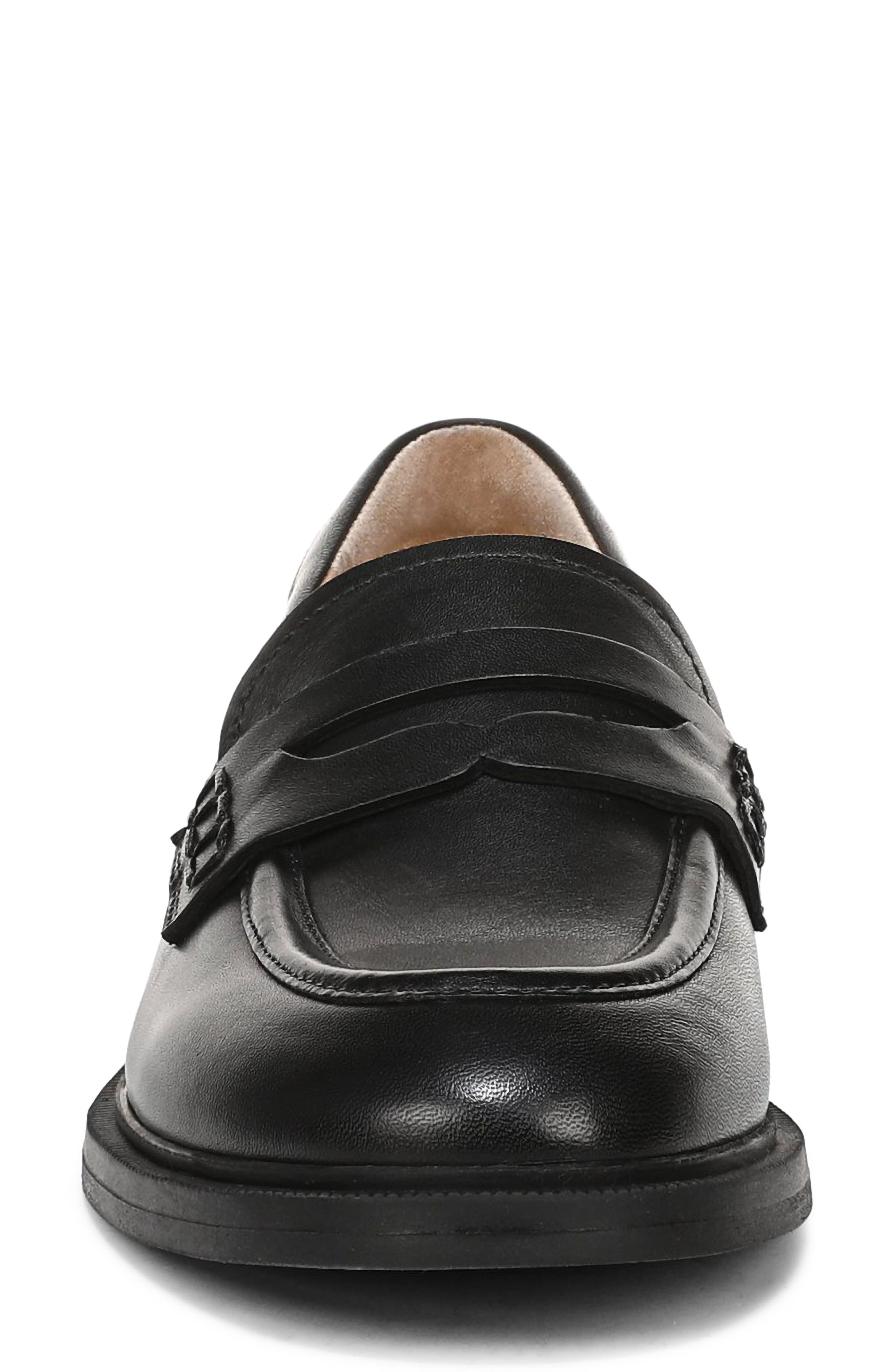 Enya Leather Loafer, Alternate, color, BLACK