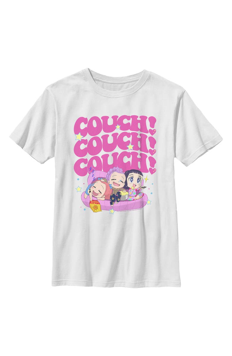 KPop Demon Hunters Boy's KPop Demon Hunters Cute Friendship Couch Time  Graphic T-Shirt, Main, color, White