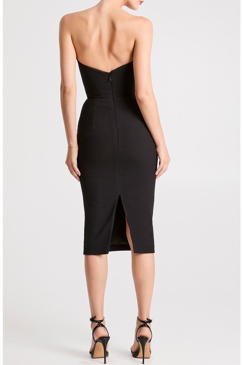 Celia Strapless Cocktail Sheath Dress, Alternate, color, BLACK