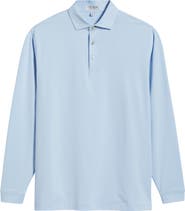 Peter Millar Solid Long Sleeve Performance Jersey Polo