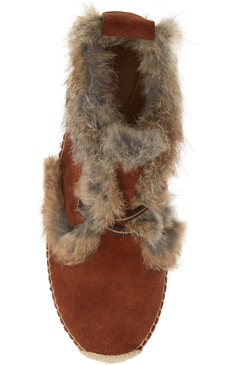 See by Chloé Glyn Genuine Shearling Lace-Up Espadrille, Alternate, color,