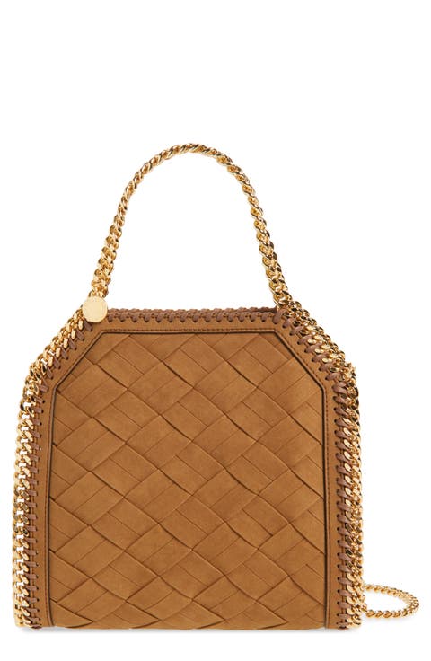 Mini Falabella Woven Faux Suede Crossbody Bag
