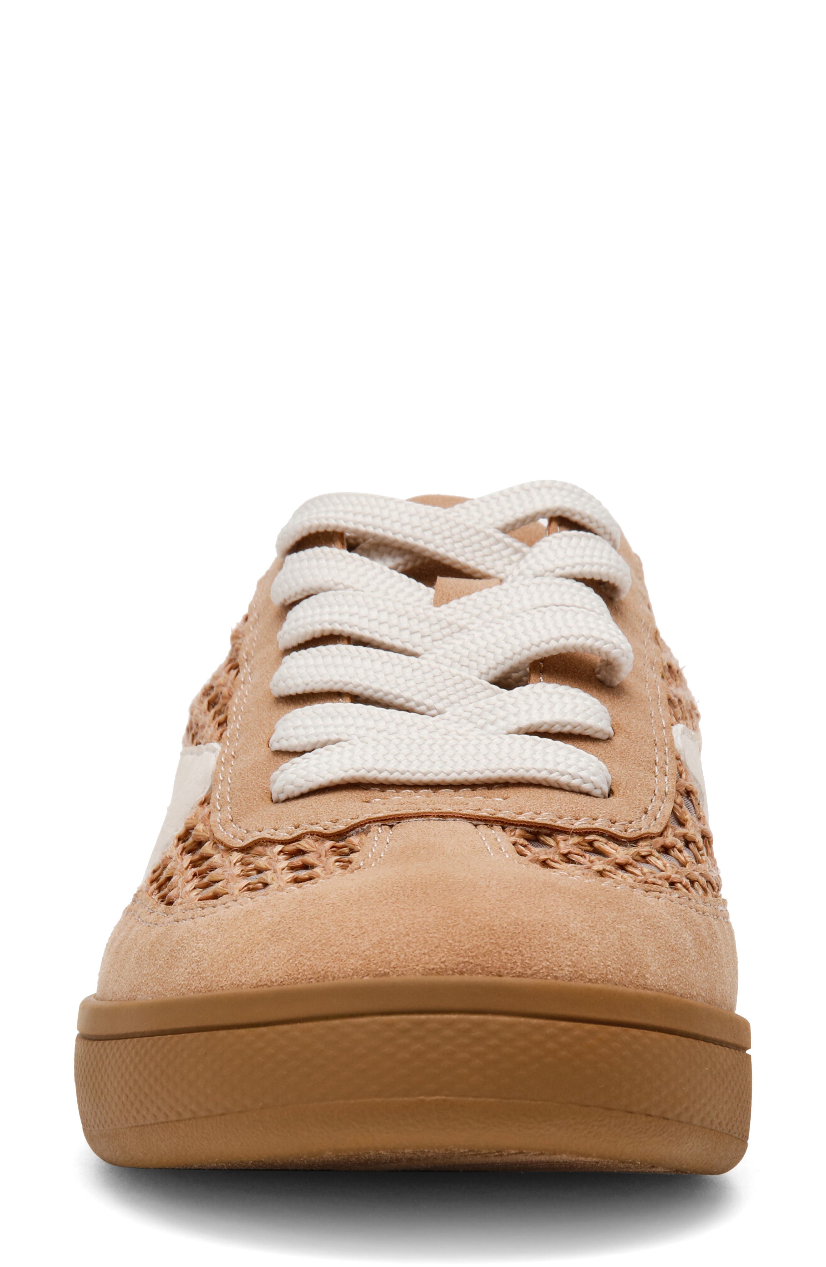 DV by Dolce Vita Vitally Faux Shearling Lined Mule Sneaker, Alternate, color, Camel Woven