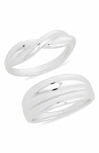 Set of 2 Demi Fine Rib Rings