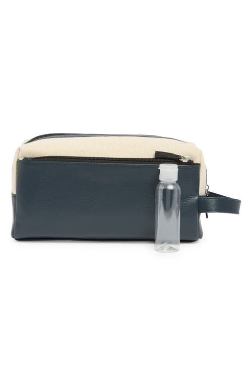 Original Penguin Linen & Faux Leather Dopp Kit