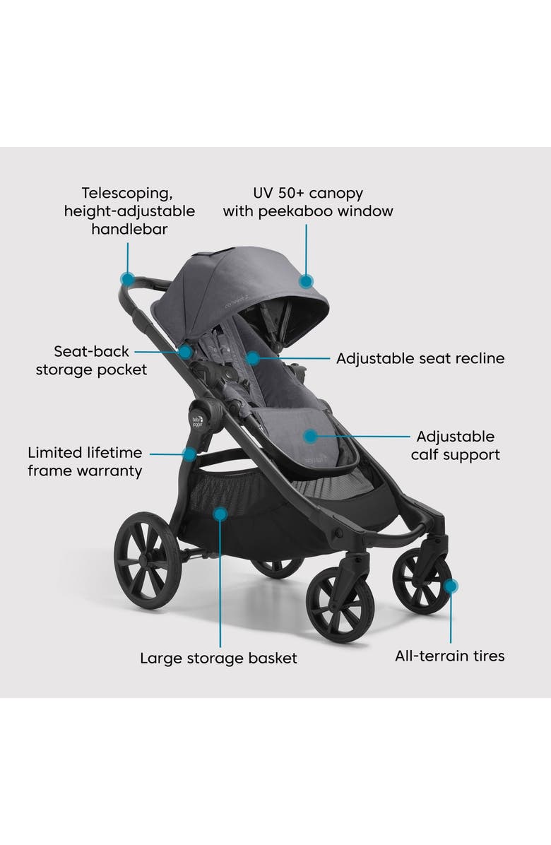 Baby Jogger City Select<sup>®</sup> 2 Convertible Stroller, Alternate, color, Radiant Slate