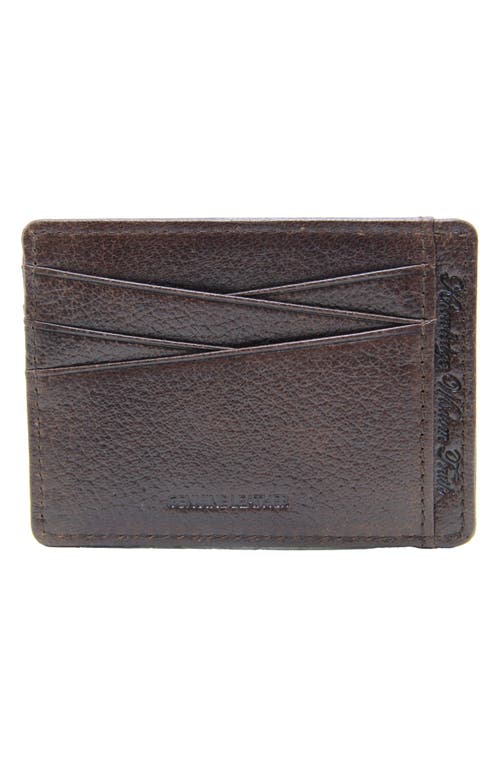 Robert Graham Arvo Leather Card Case In Brown