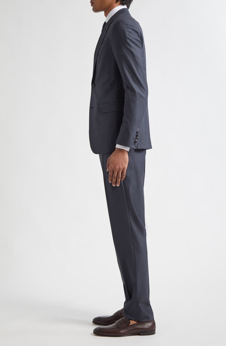 ZEGNA 15Milmil15 Faint Stripe Wool Suit, Alternate, color, Dark Grey