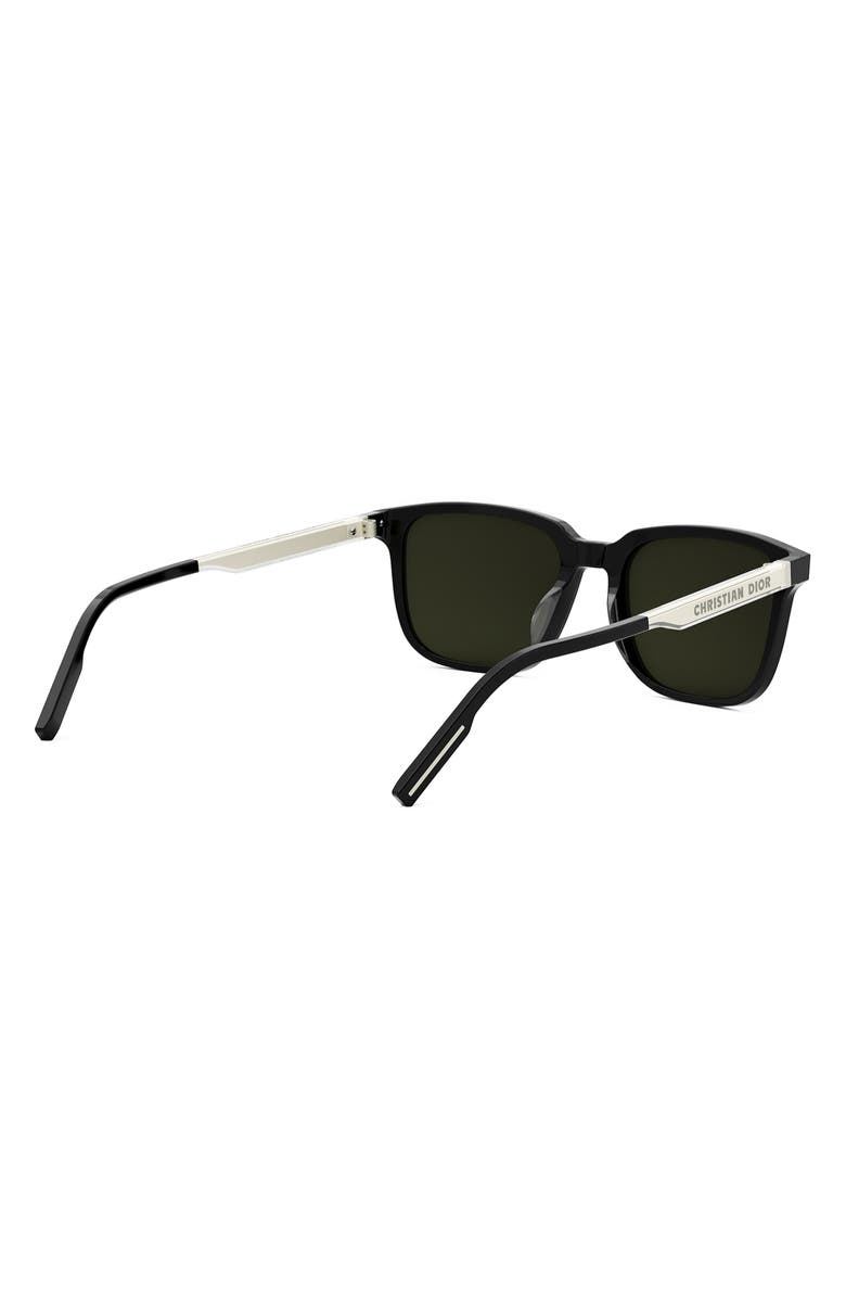 DIOR 'DiorTag SU 56mm Square Sunglasses, Alternate, color, Black/ Other / Green