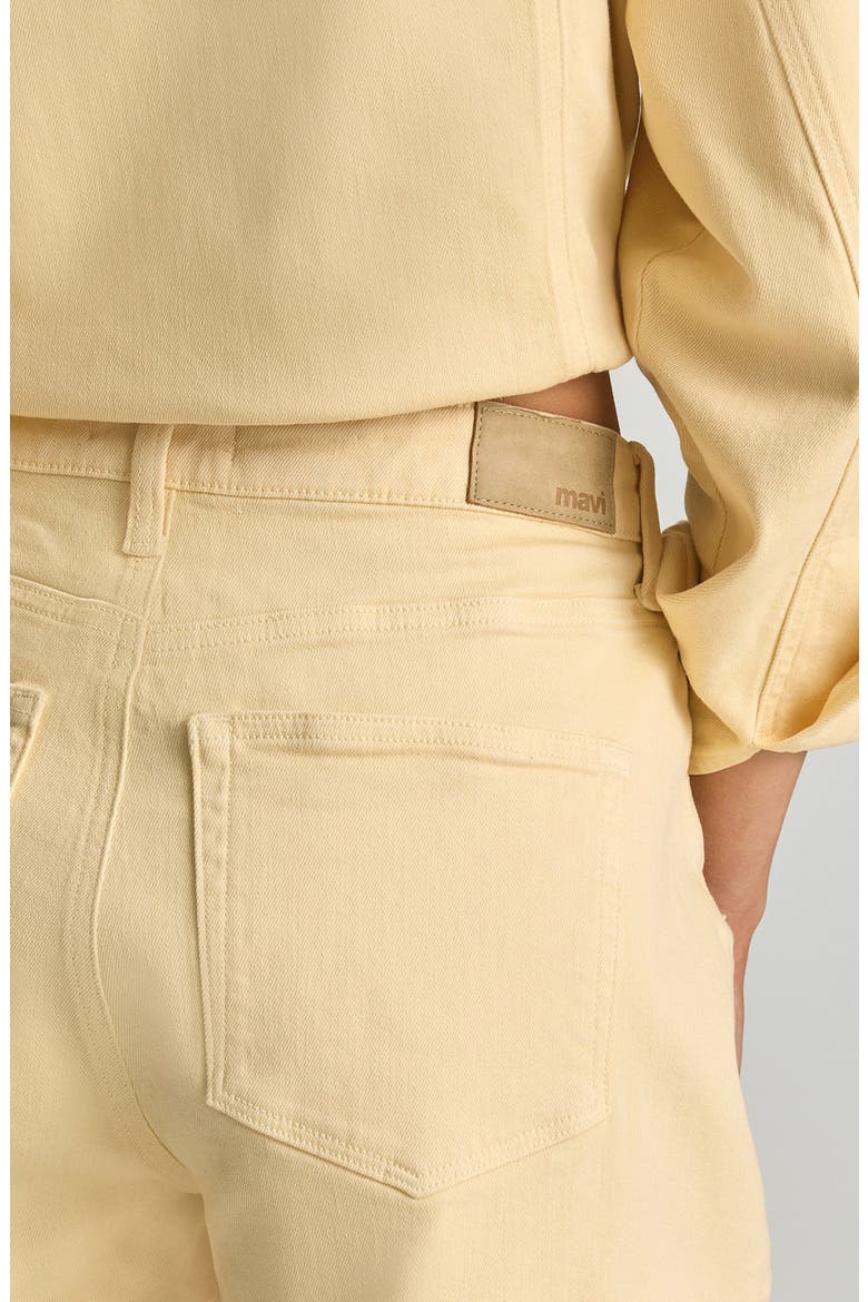 Heidi High Waist Denim Shorts, Alternate, color, FADED LEMON DENIM