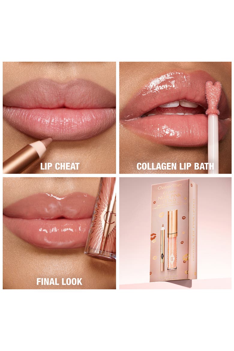 Glossy Lip Duo $37 Value, Alternate, color, NUDE PINK