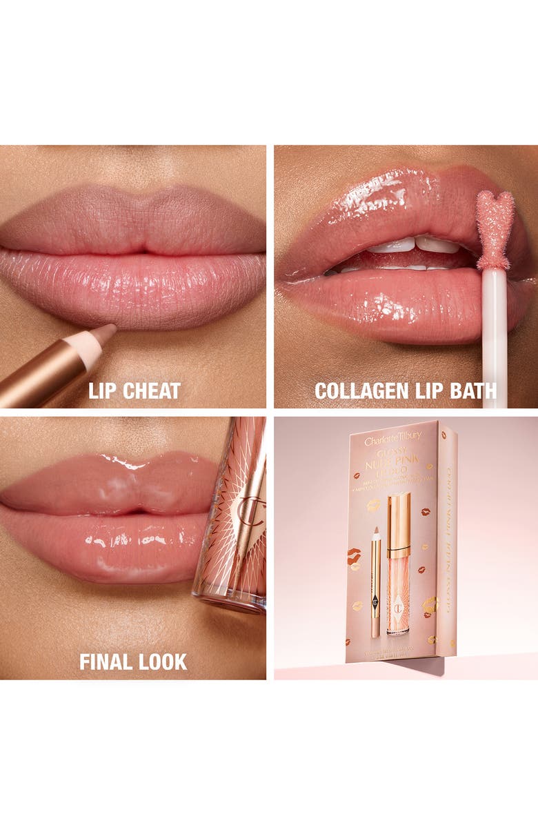 Charlotte Tilbury Glossy Lip Duo $28 Value, Alternate, color, Nude Pink