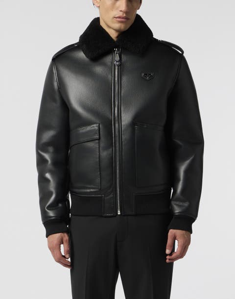 Eco Shearling Aviator Jacket Men