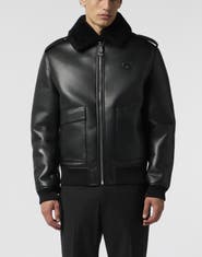 PHILIPP PLEIN Eco Shearling Aviator Jacket Men