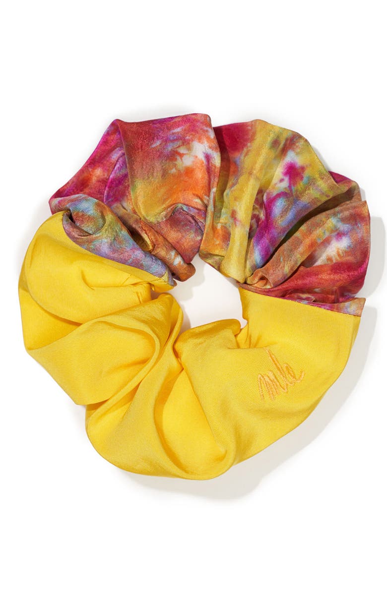 MLE Paradise Colorblock Silk Scrunchie, Alternate, color, 