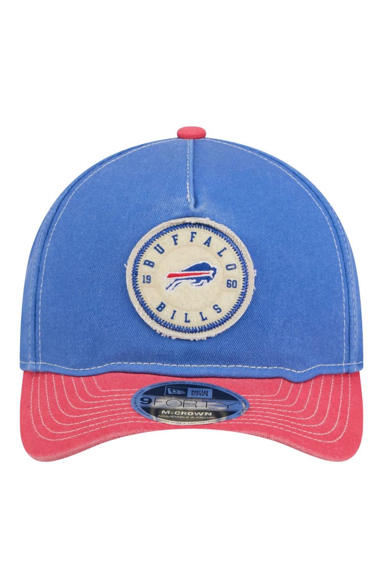 New Era Men's New Era Royal/Red Buffalo Bills 9FORTY Felt A-Frame Adjustable Hat, Alternate, color, Royal