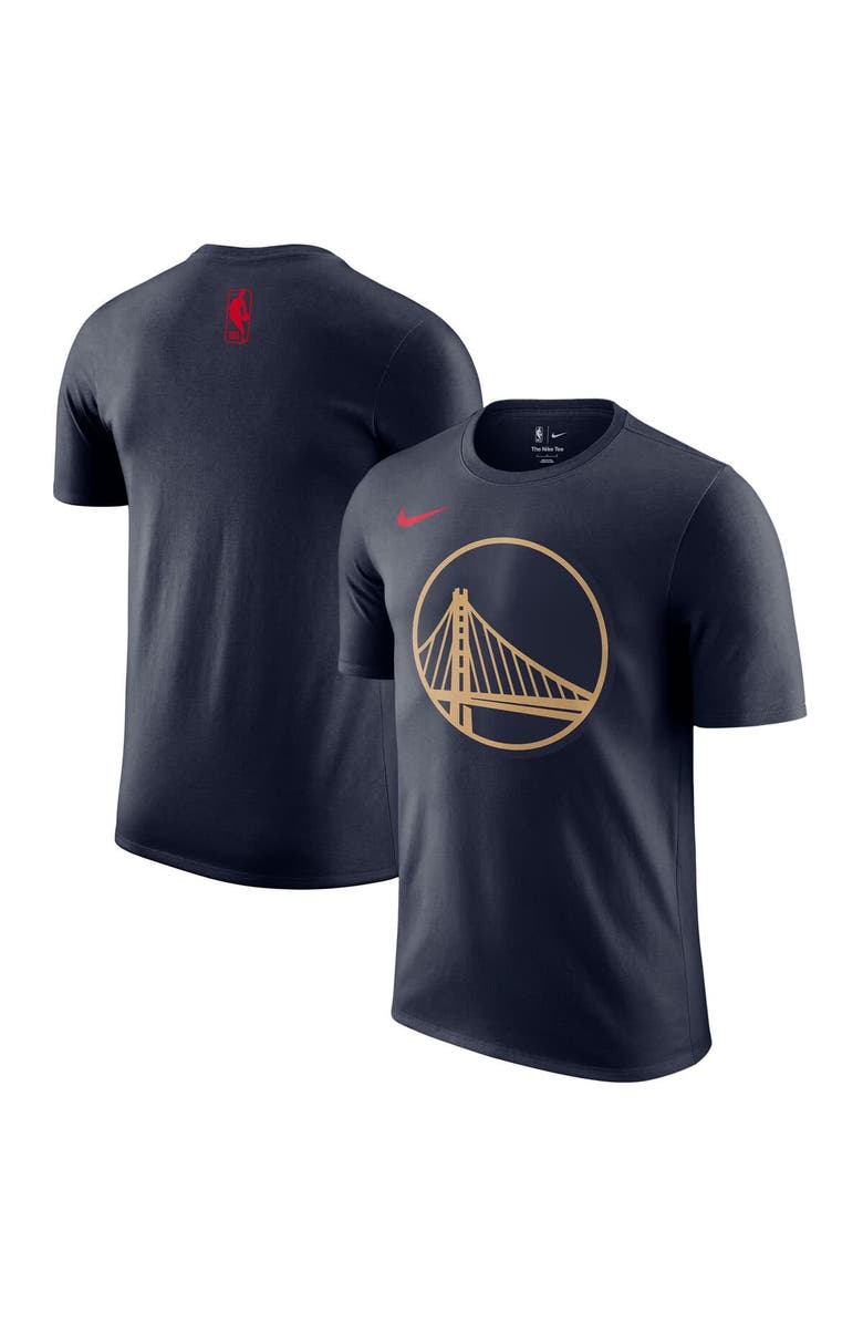 Nike Men's Nike Navy Golden State Warriors 2024/25 City Edition Essential Logo T-Shirt, Main, color, 