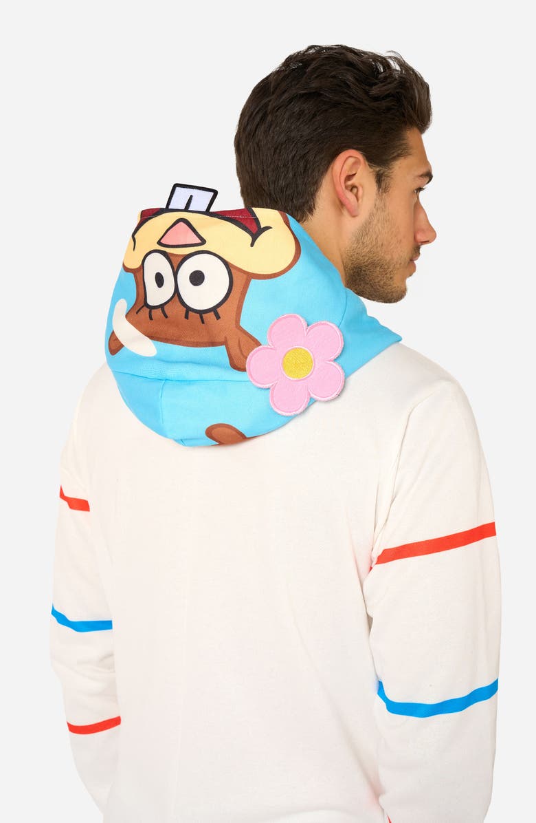 OppoSuits SpongeBob SquarePants<sup>™</sup> Sandy Hooded Fleece Costume Jumpsuit, Alternate, color, White