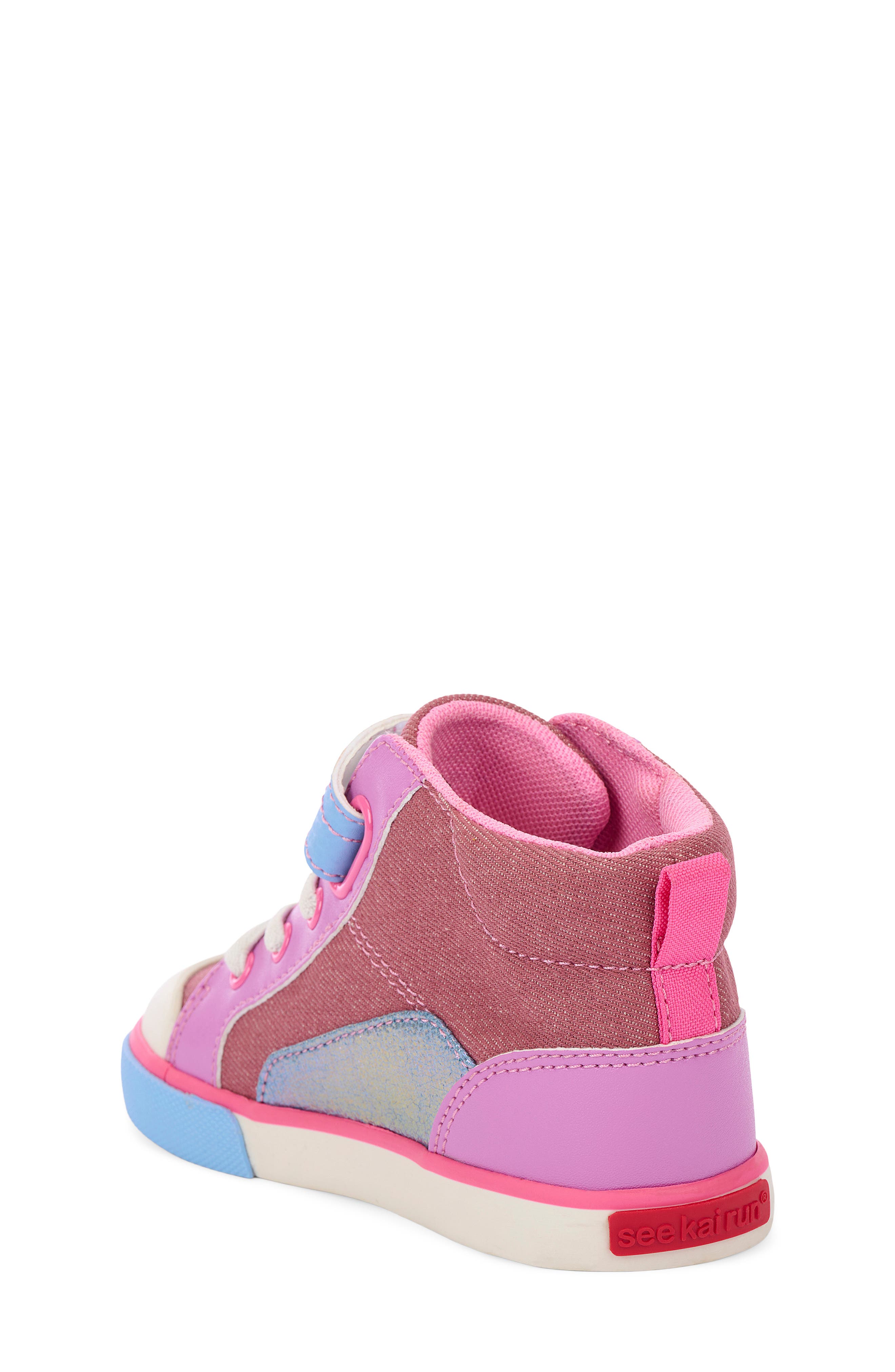 Kids' Dayton Colorblock High Top Sneaker, Alternate, color, BERRY