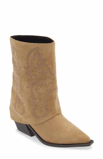 AZALEA WANG Portabella Foldover Shaft Pointed Toe Bootie