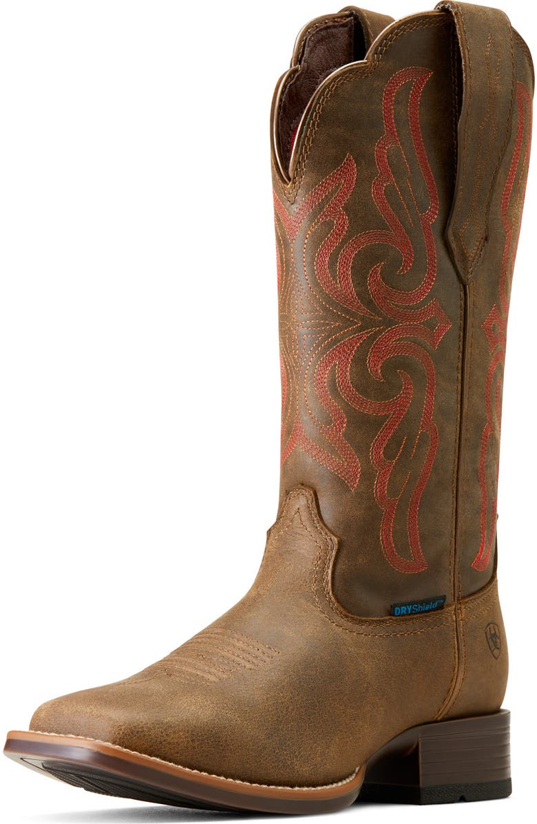 Ariat Primera StretchFit Waterproof Western Boot, Alternate, color, Brown