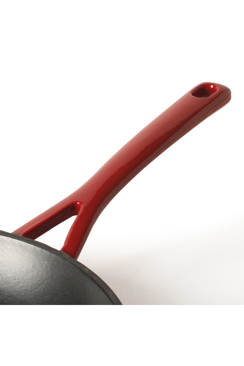 Gatwick Enameled Cast Iron Skillet, Oven Safe, Alternate, color, Red