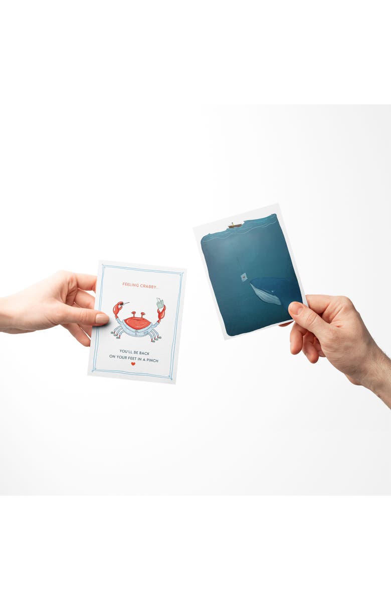 Ramus & Co Sympathy Greeting Card Pack, 'Feeling Crabby, Love Note Whale, LOVE Nautical Flags', Alternate, color, Multi-Pack