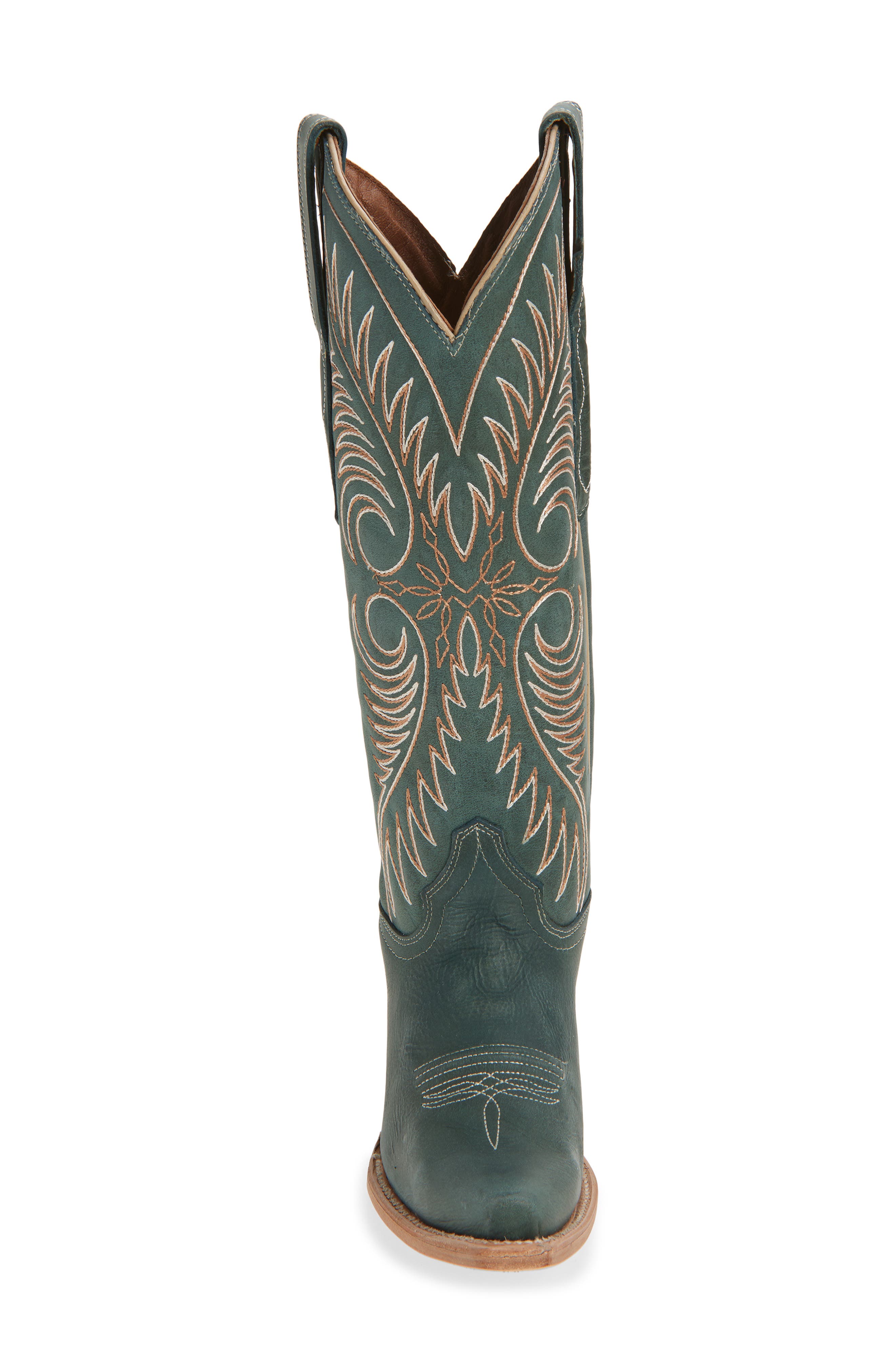 CIRCLE G Contrast Embroidery Tall Western Boot, Alternate, color, 