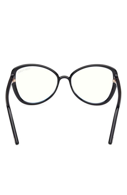 Tom Ford 55mm Butterfly Blue Light Blocking Optical Glasses In Multi
