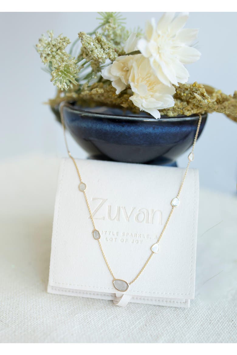 Moonlight Pendant Necklace, Alternate, color, White