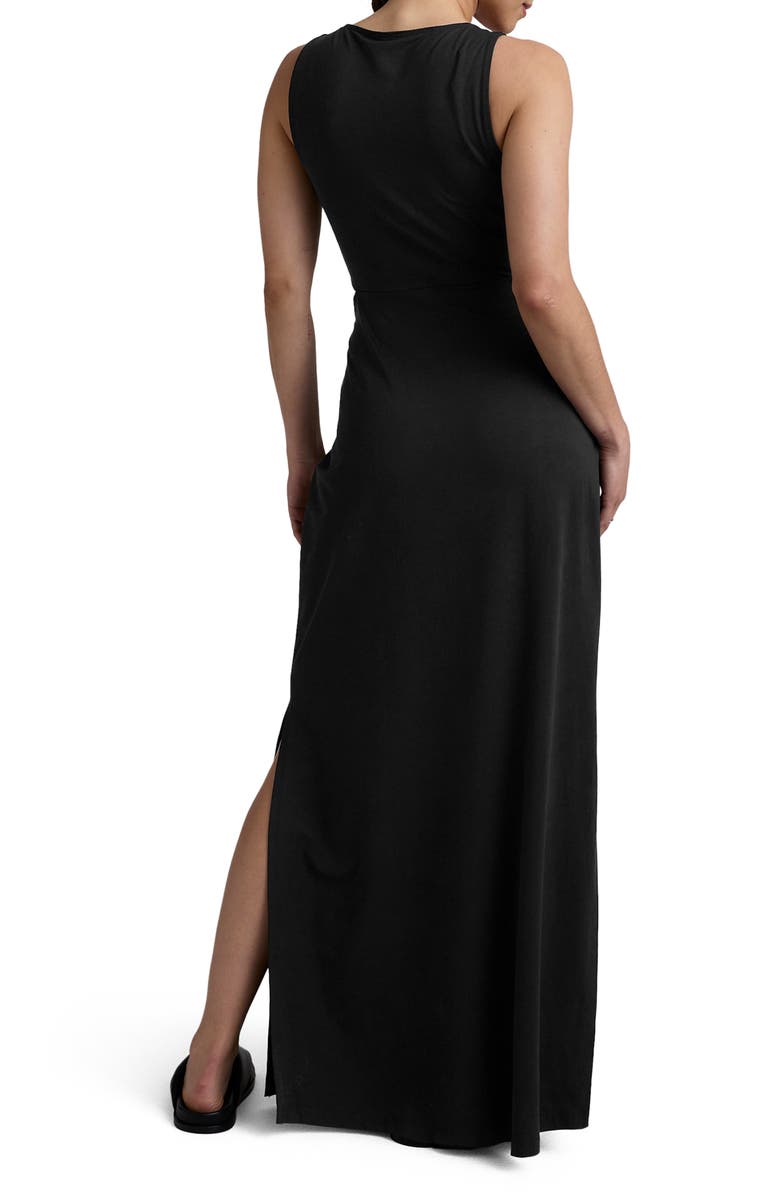 Beyond Yoga Around The World Cutout Detail Maxi Dress, Alternate, color, Black