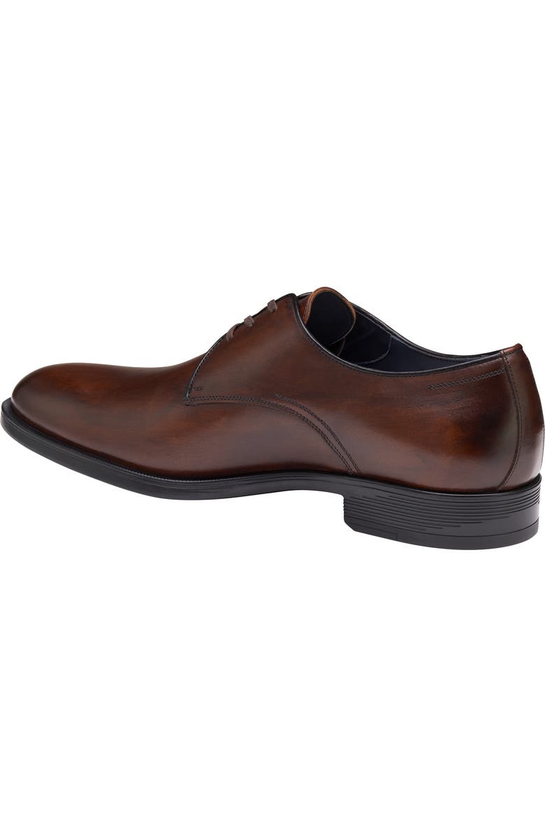 Johnston & Murphy Flynch Plain Toe Derby, Alternate, color, Mahogany Italian Calfskin