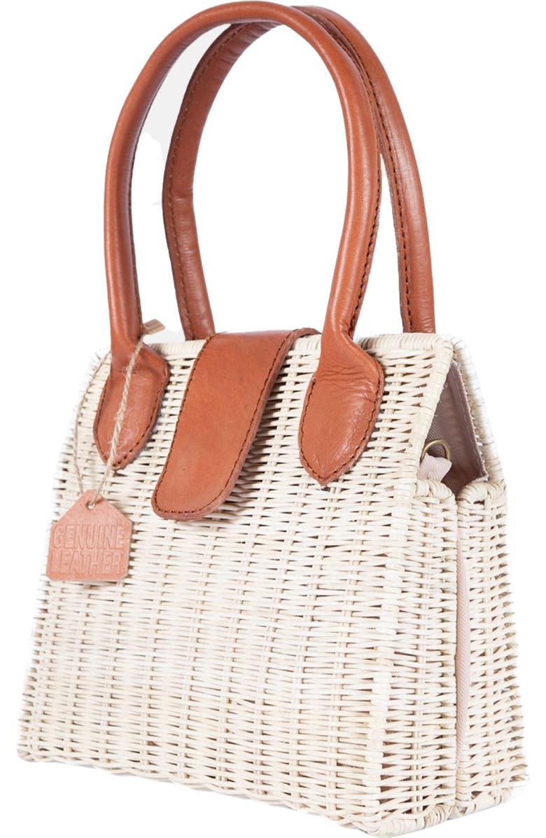 Jelavu Piper Handwoven Rattan Tote Bag, Alternate, color, Tan