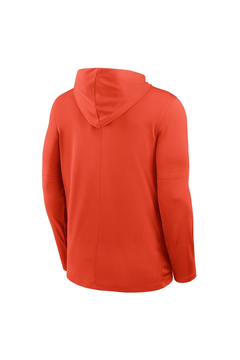 Men's Nike Orange Syracuse Orange 2025 Sideline Dri-FIT Long Sleeve Hoodie T-Shirt, Alternate, color, Orange