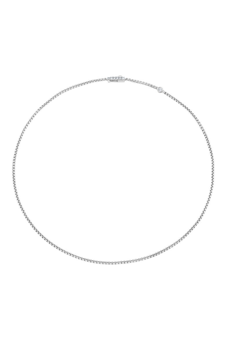Layer Up Rounded Box Chain Necklace, Alternate, color, PURE PLATINUM / CLEAR STONE
