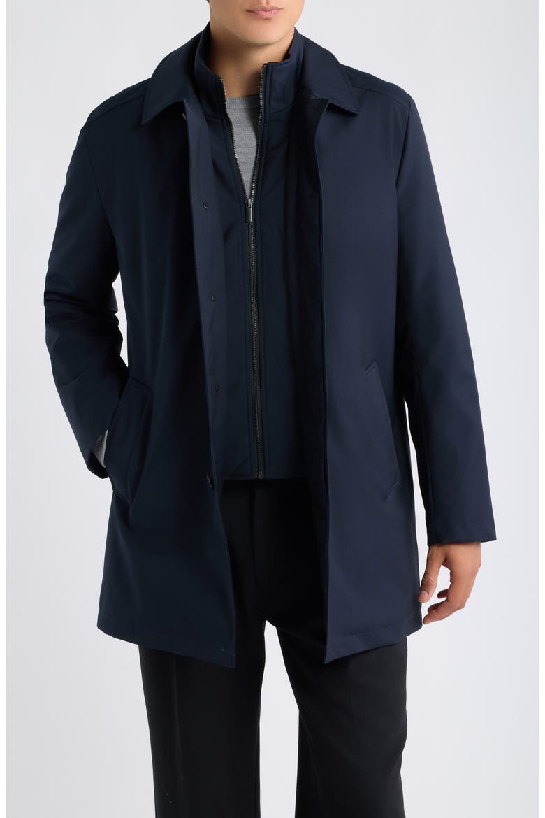 Samson Wool Car Coat with Removable Liner, Main, color, NAVY