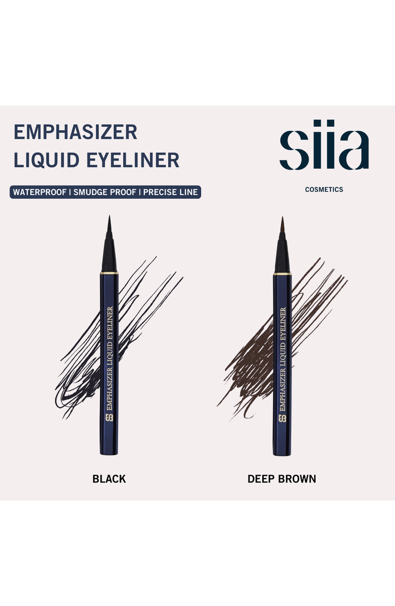 Siia Cosmetics Emphasizer Liquid Eyeliner, Alternate, color, Deep Brown