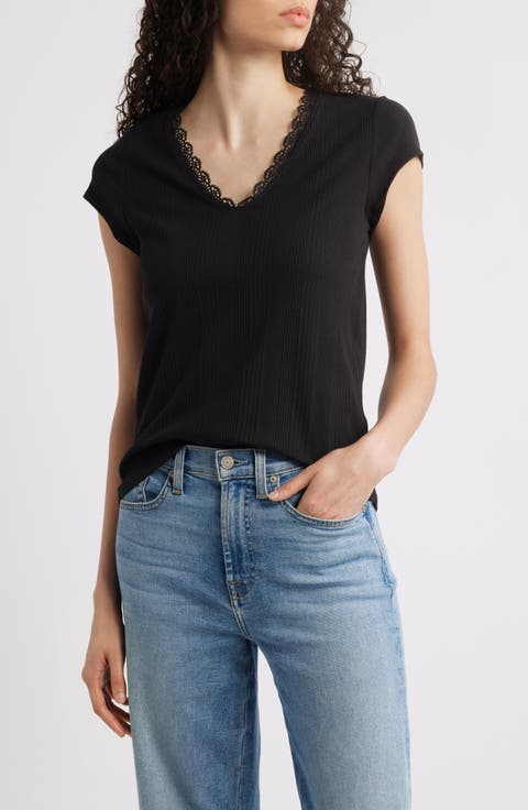 Variegated Rib Knit Top