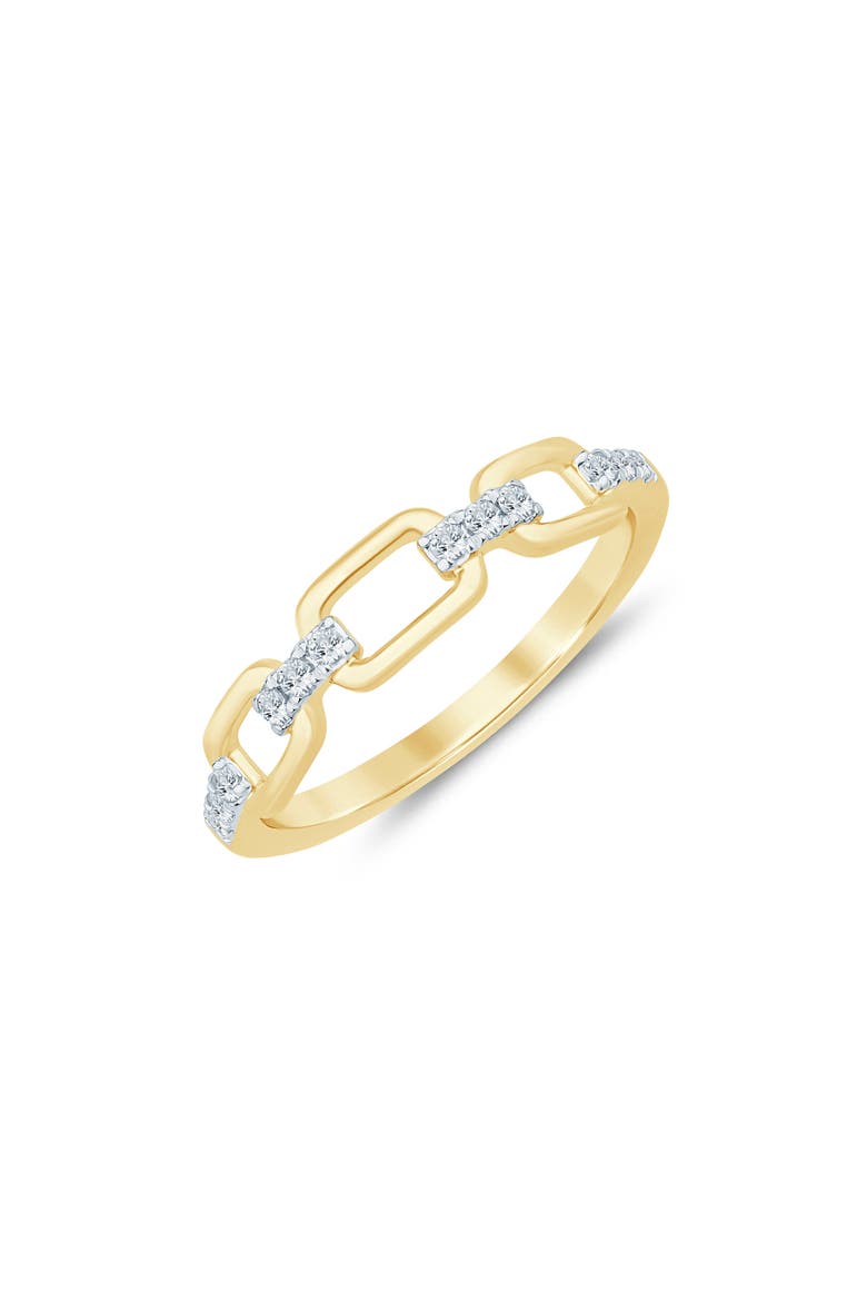 Diamond Link Ring - 0.1ct., Main, color, YELLOW