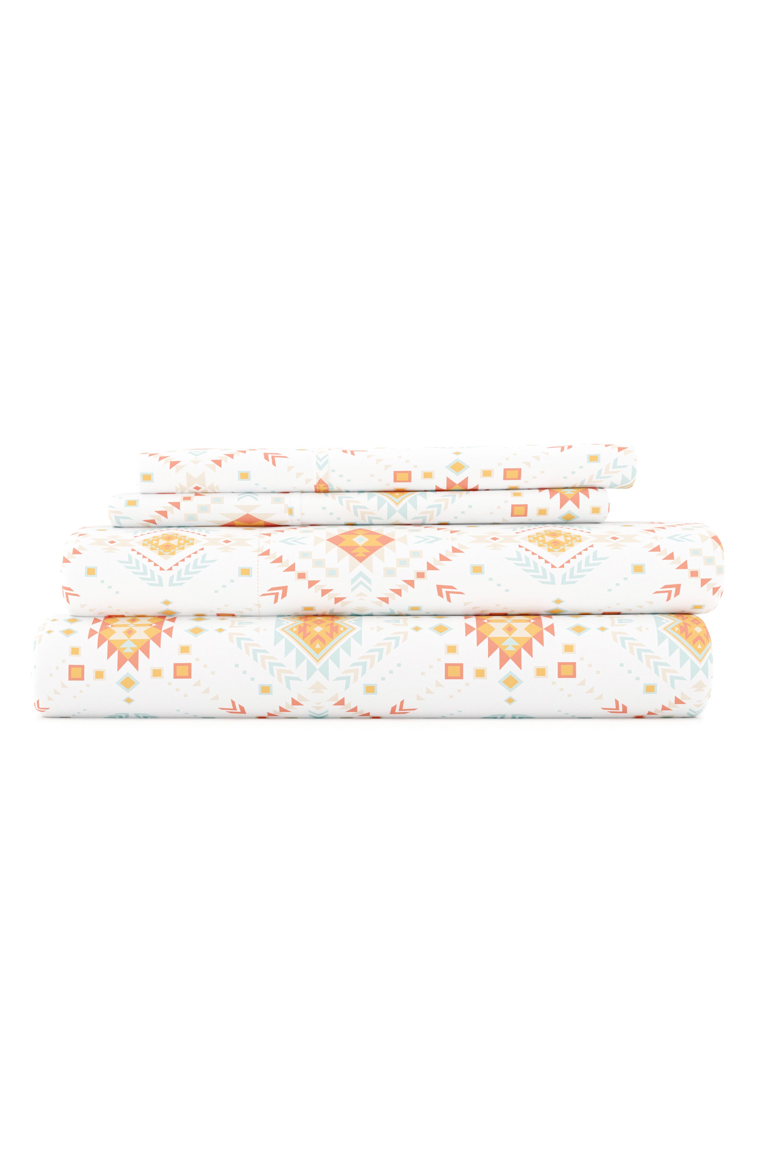 HOMESPUN Ultra Soft Geometric Dreams 4-Piece Bed Sheet Set