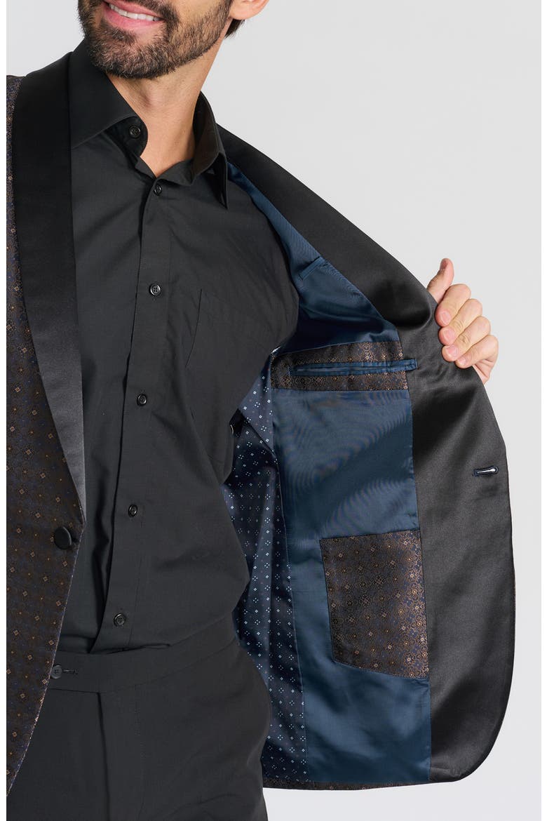 Jacquard Dinner Jacket, Alternate, color, NAVY