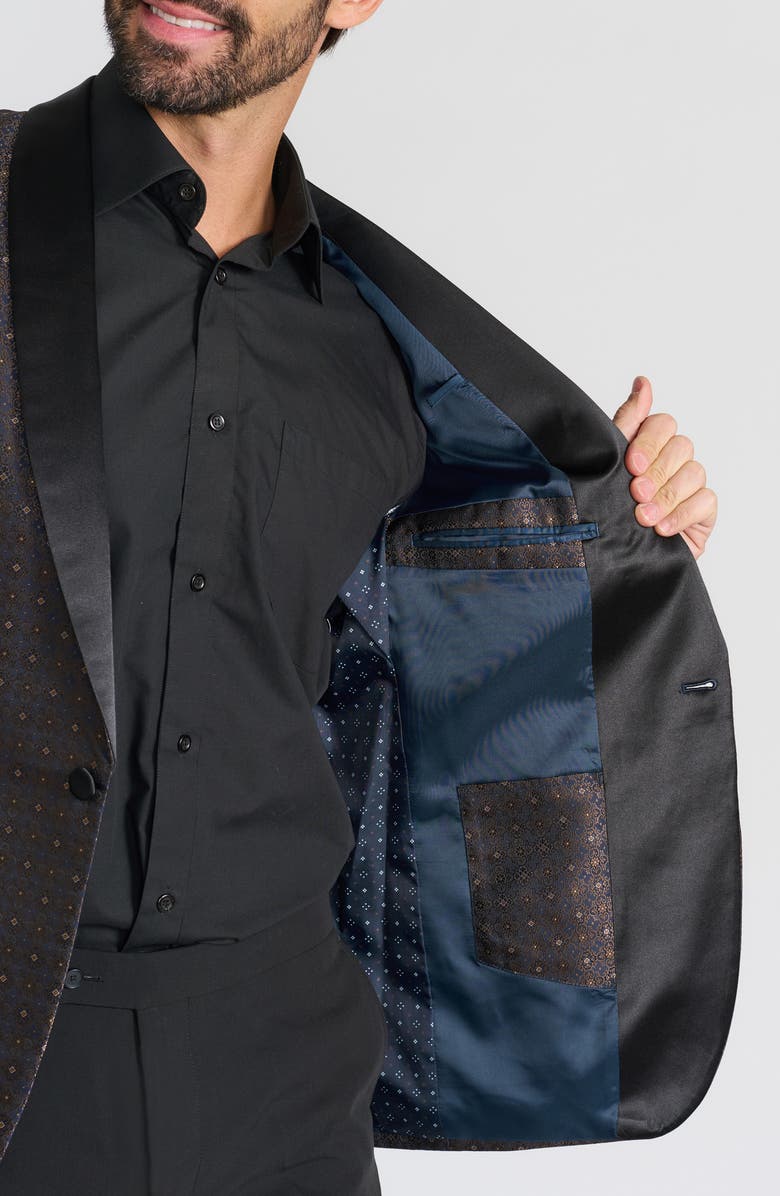 SAVILE ROW CO Jacquard Dinner Jacket, Alternate, color, Navy