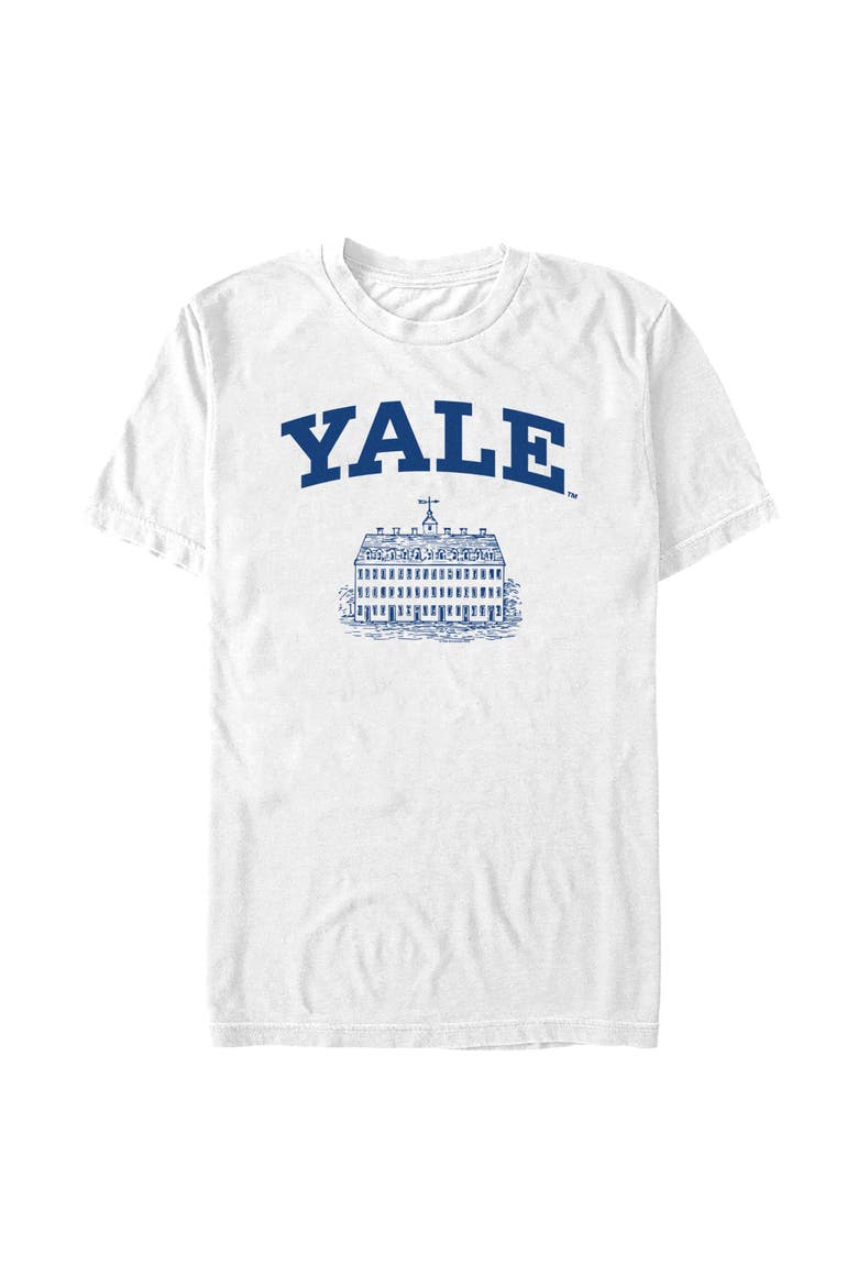 Men's Yale University School Campus Logo  Graphic T-Shirt, Main, color, White
