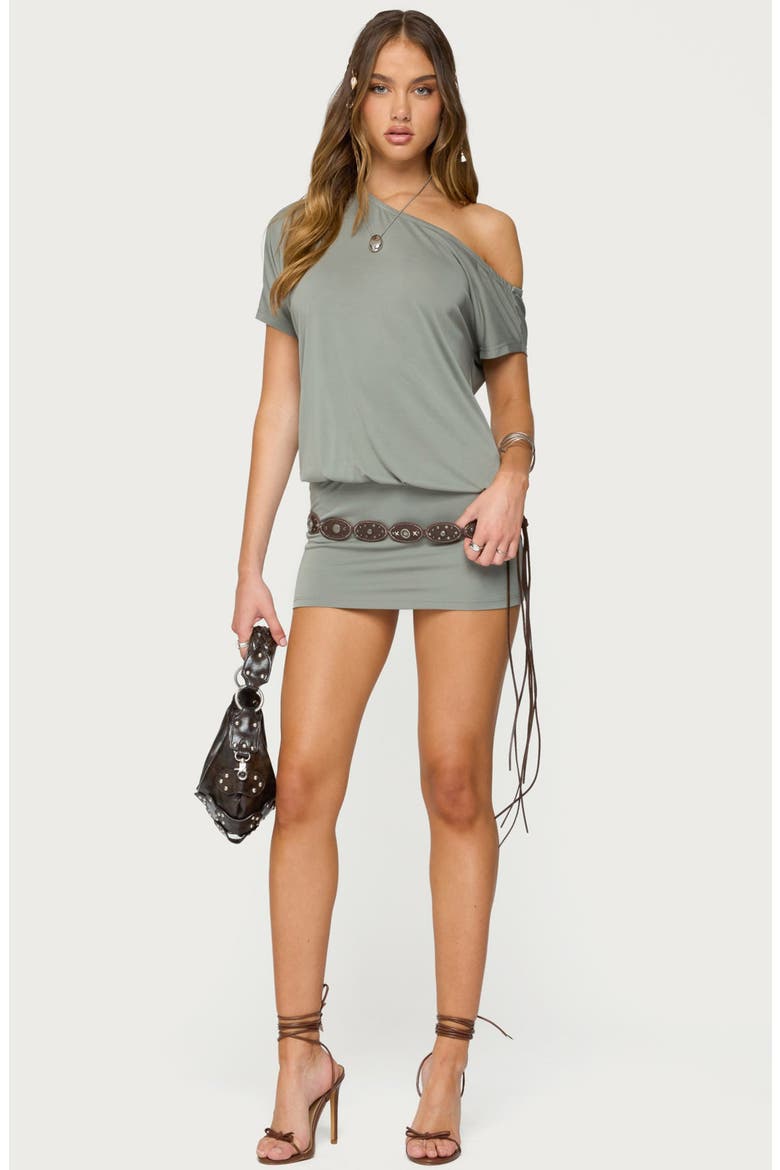 Sevie One-Shoulder Minidress, Alternate, color, OLIVE