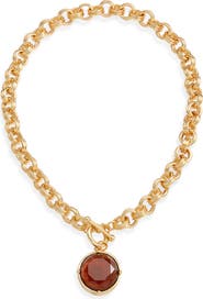 Karine Sultan Mocha Pendant Necklace