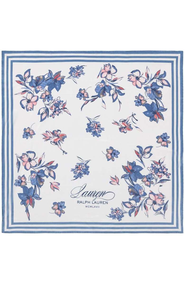 Polo Ralph Lauren Floral Silk Square Scarf, Alternate, color,