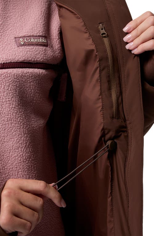 Columbia Amaze Water Repellent 650 Fill Power Down Puffer Coat In Burgundy