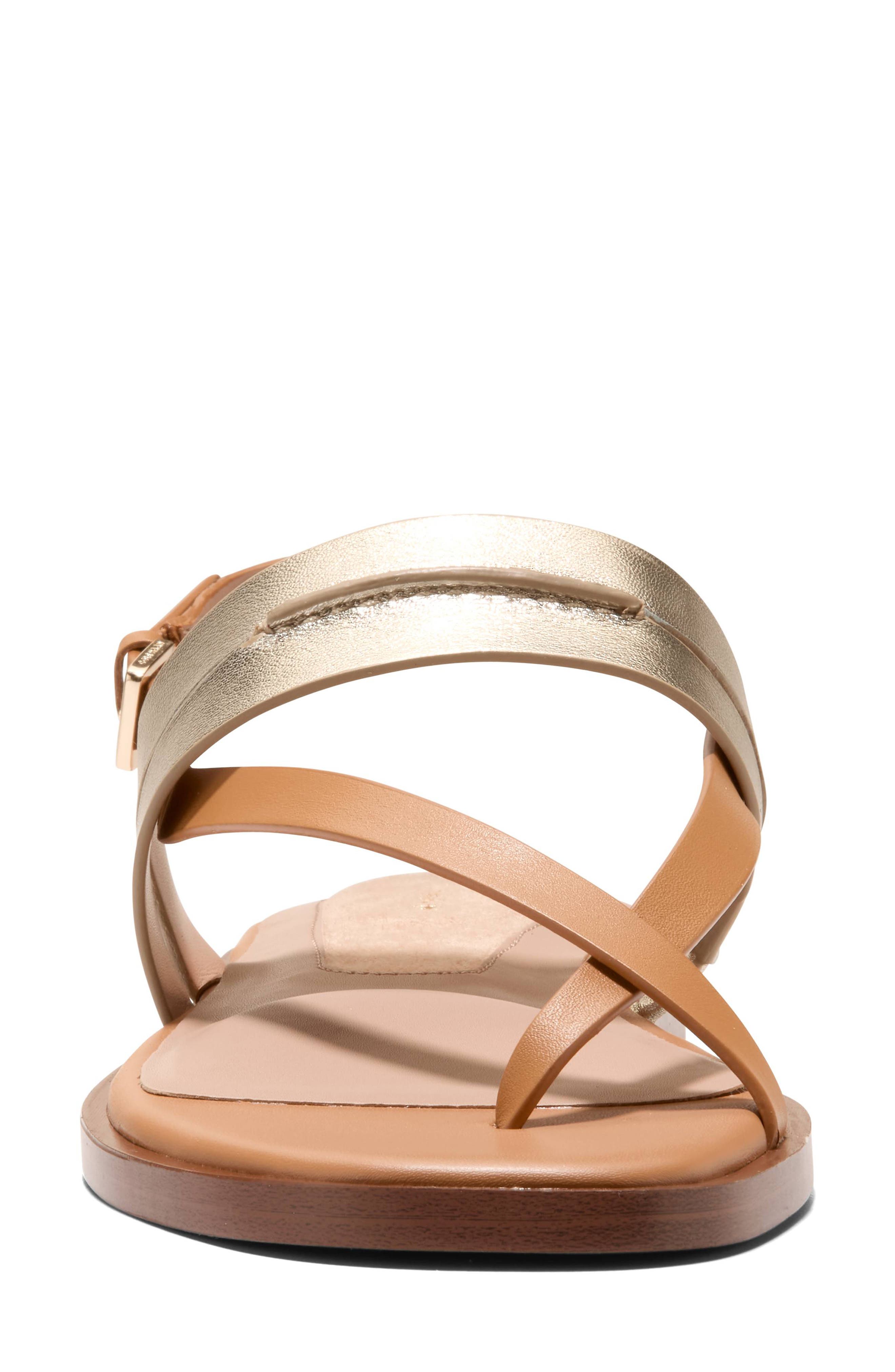 Estella Slingback Leather Sandal, Alternate, color, SOFT GOLD LEATHER / BISCUIT