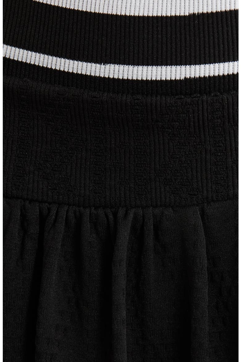 FP Movement Advantage Halter Top & Miniskirt Set, Alternate, color, BLACK/ WHITE STRIPE