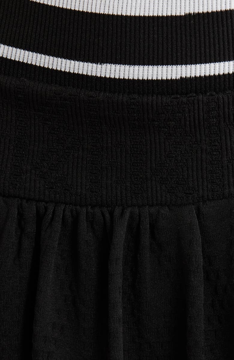 Free People FP Movement Advantage Halter Top & Miniskirt Set, Alternate, color, Black/ White Stripe